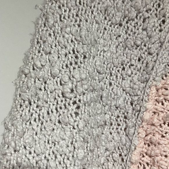 Free People Rugby Songbird Stripe Pullover SweaterSmall Pale Pink Pale Gray - Picture 14 of 15